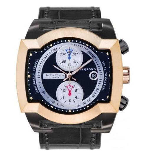 Luxury replica DeLaCour SAQRONO EGO TI PVD ROSE GOLD BEZEL watch WATP0031-1162 Luxury replica DeLaCour SAQRONO EGO TI PVD ROSE GOLD BEZEL watch WATP0031-1162